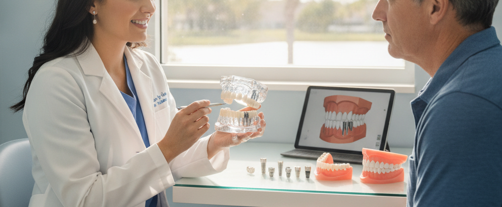 Dental consultation for implants in a modern Lake Worth clinic